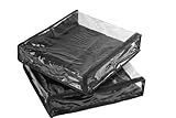 Honey-Can-Do SFT-01252 Storage Bag with Zipper, 2-Pack, Black