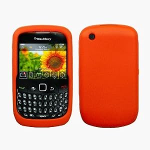 Orange Silicone Case / Skin / Cover for RIM BlackBerry Curve 8520 / 8530