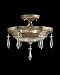 Fine Art Lamps 569840, Monte Carlo Blown Glass Semi Flush Lighting, 3 Light, 300 Watts, Gold Leaf