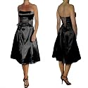 CRUSZ Corsage Cocktail-/Abendkleid "Capri", Schwarz