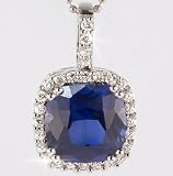 Princess Cut Pendant - BLUE