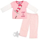 Cat in the Hat Pink Striped Pajamas for Baby and Toddler Girls