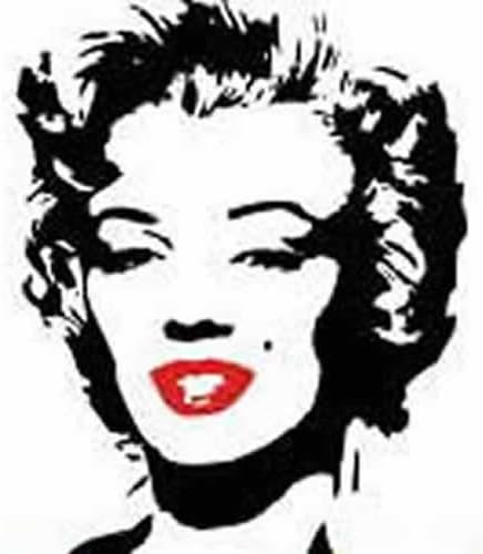 SEXY Marilyn Monroe Head Shot Red Lips 6" BLACK Car Truck VINYL Decal Art Wall Sticker USA