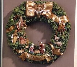 Fontanini 10" Holy Family & Three Kings Christmas Nativity Wreath #54645