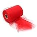 KING DO WAY Tulle Roll Spool 6 Inch x 100 Yards (300FT) Wedding Party Decoration Red