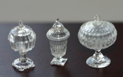 Dollhouse Miniature Chrysnbon Set of 3 Candy Jars
