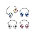 HU0021/Piercing Hufeisen - Horseshoe 1,6 x 12 mm aus 316L Chirurgenstahl mit Kristallen 6 mm
