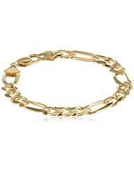 10k Yellow Gold Figaro Bracelet, 8"