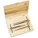 Alvord Polk 103-S High-Speed Steel Repairmen's Reamer Set, Straight Flute, Uncoated Finish, T-Handle, 3-Piece (3/8", 1/2", 3/4" Sizes) in Wood Case