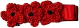 Posies Accessories Three Daisies Hair Clippie Black Red