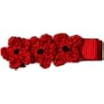 Posies Accessories Three Daisies Hair Clippie Black/Red