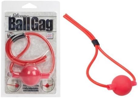 Adjustable Silicone Ball Gag Red