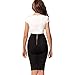 XCL Womens Empire Vintage Crochet Lace Bodycon Fitted Shirt Party Pencil Dress - White