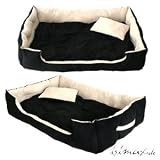 (29) XXL schwarzes Hundebett Hundekissen 120 x 85x25 cm