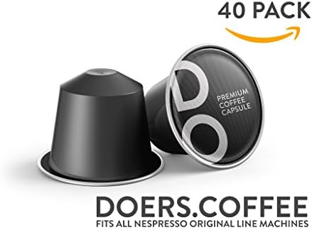 40 Count Nespresso Compatible Capsules - Specialty Grade Espresso by DOERS Coffee - Nespresso Pods Alternative - 100% Compatible with Original line Machines (Gotham Blend, 40 Capsules)