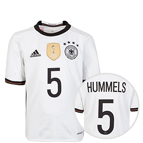 adidas DFB Trikot Home EM 2016 mit Name und Nummer Kinder Mats Hummels, 152 – M