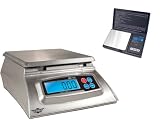 My Weigh KD-7000 Stainless-Steel Digital Food Scale (Silver) with BONUS 100 x 0.01 gram Precision Digital Pocket Scale