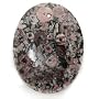 Fossil Jasper 35x45mm Large Oval Focal Pendant Pink Black (1)