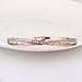 LEKANI Women Fashion Jewelry Alloy Crystals 18K Rose Gold Plated Bangle Bracelets