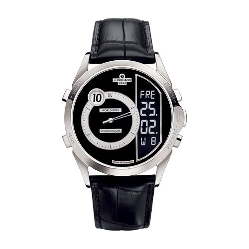 Junghans Mega Herrenarmbanduhr AVANTGARDE WORLDTIMER 
