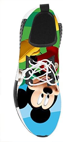 LeonBin Custom Fashion Men's Mickey Minnie Mouse Running Shoes Flat