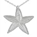 Sterling Silver Large Star Fish Pendant