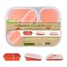 Smart Planet EC-34 Large 3-Compartment Eco Silicone Collapsible Lunch Box, Orange