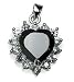 Black Heart Onyx with Cubic Zirconia Stones