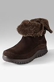 Step-Tone™ Leather Foldover Cuff Faux Fur Ankle Boots