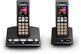 BT Edge 1500 Colour Screen Twin DECT Cordless Handset with Telephone Answering Machine - Black