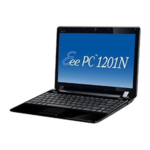 ASUS Eee PC Seashell 1201N-PU17-BK 12.1-Inch Black Netbook - 5 Hours of Battery Life