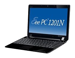 ASUS Eee PC Seashell 1201N-PU17-BK 12.1-Inch Black Netbook - 5 Hours of Battery Life