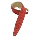 Levy's Leathers PMS44T01-RED 3-inch Suede-Leather Guitar Strap Tooled with an Acorn and Oak-leaves Pattern,Red