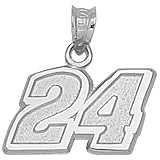 LogoArt Jeff Gordon Sterling Silver Medium Driver Number Pendant
