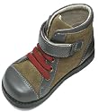 Logan Moss Green and Gray Leather Boot (c) ~ infant & toddler