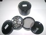 New Design 2010!! BLACK SHARP CRUSHER LARGE 4PCS Space CNC Aluminum Magnetic Pollen Herb Grinder