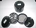 New Design 2010!! BLACK SHARP CRUSHER LARGE 4PCS Space CNC Aluminum Magnetic Pollen Herb Grinder