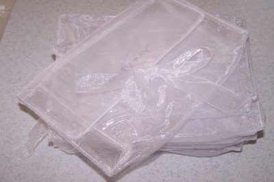 Mary Kay Organza Envelope Style Bags with Ribbon Tie (5pk)