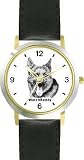 German Shepherd - Adult (SC) Dog - WATCHBUDDY  CLASSIC DELUXE TWO-TONE THEME WATCH - Arabic Numbers-Black Leather Strap-Women's Size-Small