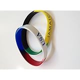 USA & Jamaica silicone wristband 2 pack