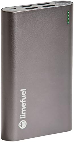 USB External Battery Pack UPGRADED Aluminum 4 Port 15000mAh 5V/4.2A (Limefuel Blast L150X PRO) USB Charger for iPad, iPad Mini, iPhone 6, 6+, 5S, 5C, 5, 4S, Galaxy S6, S6 Edge, S5, S4, S3, Note 4, 3, 2, Nexus 4, 5, 6, 7, 9, 10, HTC One M9, One M8, M7 Motorola Droid, LG G2, G3, MOTO X (2014), X, G, E
