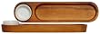 Wood Cracker Dip Tray 15 1/2" x 3 1/2" With 3"D Ceramic Bowl