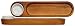 Wood Cracker Dip Tray 15 1/2" x 3 1/2" With 3"D Ceramic Bowl