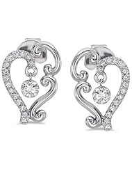 14K White Gold Diamond Dashing Diamonds Earrings