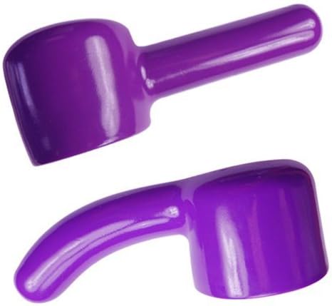 Purple Straight &amp; Curved Massage Attachment Kit for Hitachi Magic Wand Massager and Similar Wands