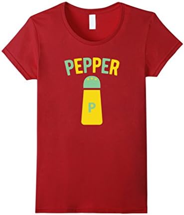 Women's Pepper - Matching Salt And Pepper Halloween Costume T Shirt Large Cranberry