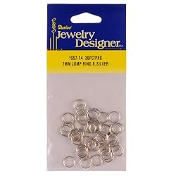 7mm Brass Jump Ring, Silver Plated, 36 Pc/Pkg