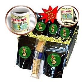 Londons Times Fish Fishing Deep Beneath Cartoons - TOO Fresh Fish - Coffee Gift Baskets -... by 3dRose LLC