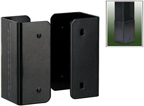 Fence Armor for Metal Fences - 2"x2" - Powder-Coated - Black - 5 Pairs