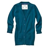 Girls' Mossimo Supply Co. Teal Long-Sleeve Cardigan Sweater